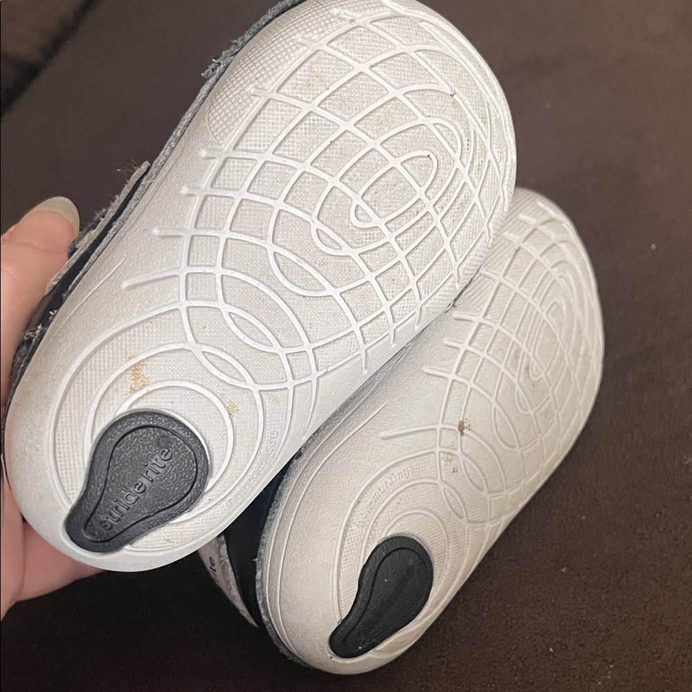 Stride Rite Black and White Kids Sneakers - Picture 3 of 3